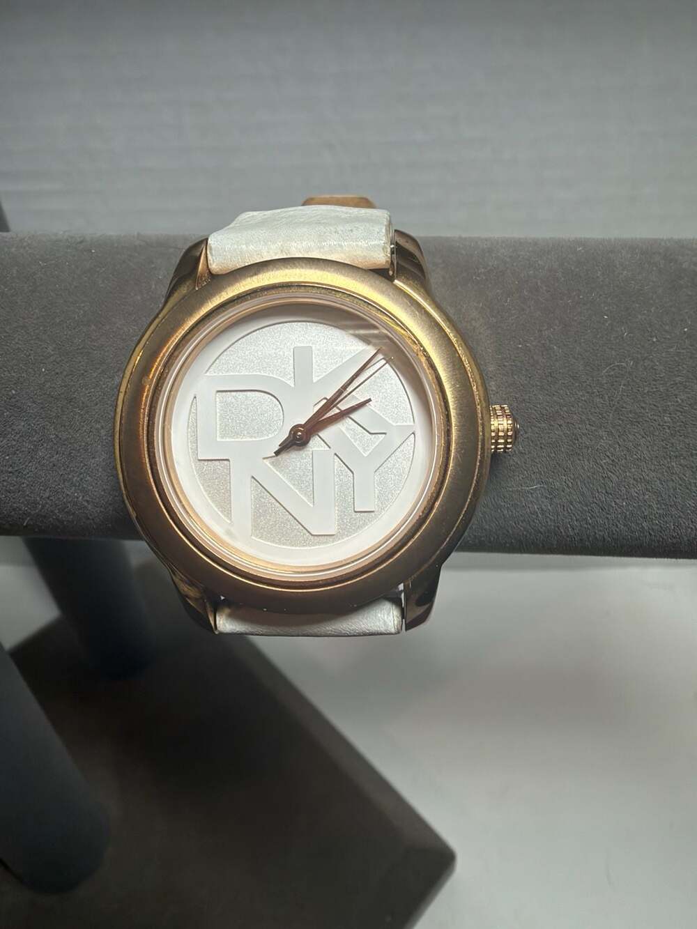 DKNY NY8827 Park Avenue White Dial White Leather Strap Women's Watch